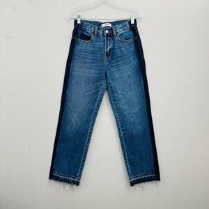 Ceros Blue Two Toned Straight Leg Jeans Women’s Size 24